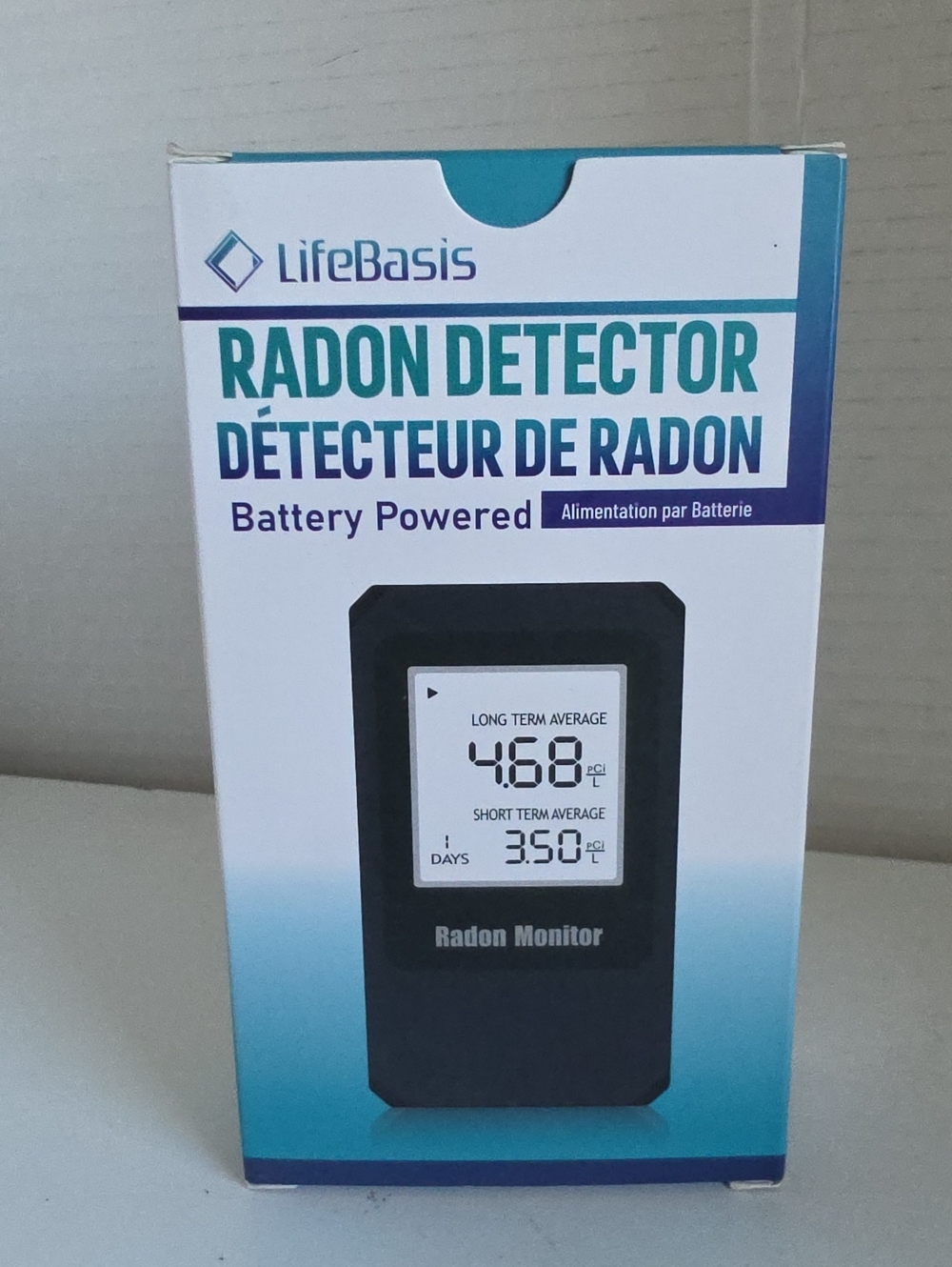 LifeBasis Radon Detector, Radon Test for Home with Long and Short Term Radon